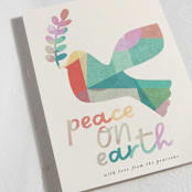 "Peace and Dove" - Holiday Cards in Wintermint by Lindsay Megahed - Detail