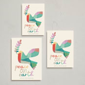 "Peace and Dove" - Holiday Cards in Wintermint by Lindsay Megahed - Formats Available