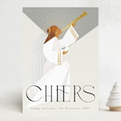 "Angel of Peace" - Holiday Cards in Snow by Ana de Sousa - Front
