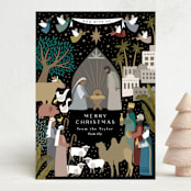 "God With Us Nativity" - Holiday Cards in Midnight by Alethea and Ruth - Front