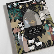 "God With Us Nativity" - Holiday Cards in Midnight by Alethea and Ruth - Detail