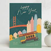 "City sidewalk II" - Holiday Cards in Juniper by Creo Study - Front
