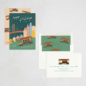 "City sidewalk II" - Holiday Cards in Juniper by Creo Study - Assembled