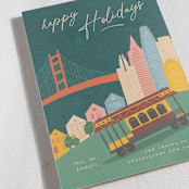 "City sidewalk II" - Holiday Cards in Juniper by Creo Study - Detail