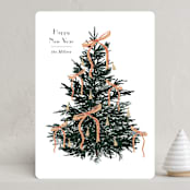 "Bells and Bows" - Holiday Cards in Snow by Baumbirdy - Front