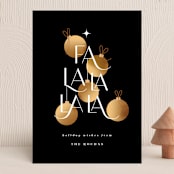 "Modern Display" - Holiday Cards in Coal by Corinne Malesic - Front