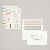 "Peace Love Cheer" - Holiday Cards in Fruitcake by Pixel and Hank - Assembled