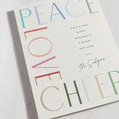 "Peace Love Cheer" - Holiday Cards in Fruitcake by Pixel and Hank - Detail