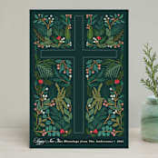 "Blessings" - Holiday Cards in Navy by Elly - Front