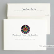 "Rosette" - Holiday Cards in Navy by peetie design - FREE Recipient Addressing