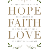 "The Gift of Hope" - Holiday Cards in Gilded Gold by Jennifer Postorino - Detail