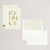 "Rejoice lettering" - Holiday Cards in Butterscotch by Ana de Sousa - Assembled