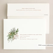 "Botanical Holidays" - Holiday Cards in Charcoal by Erin German - FREE Recipient Addressing
