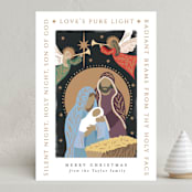 "Pure Light" - Holiday Cards in Plum by Alethea and Ruth - Front