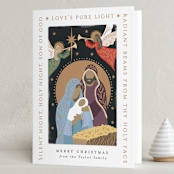 "Pure Light" - Holiday Cards in Plum by Alethea and Ruth - Folded Card