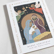 "Pure Light" - Holiday Cards in Plum by Alethea and Ruth - Detail
