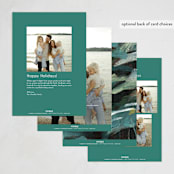 "Peaceful Forest" - Holiday Cards in Wintermint by Holly Whitcomb - Back of Card Options