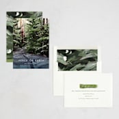 "Peaceful Forest" - Holiday Cards in Pine by Holly Whitcomb - Assembled
