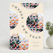"New Year Disco" - Holiday Cards in Champagne by Pixel and Hank - Front