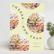 "New Year Disco" - Holiday Cards in Sun by Pixel and Hank - Front