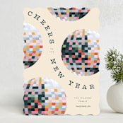"New Year Disco" - Holiday Cards in Champagne by Pixel and Hank - Front
