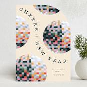 "New Year Disco" - Holiday Cards in Champagne by Pixel and Hank - Front