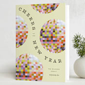 "New Year Disco" - Holiday Cards in Sun by Pixel and Hank - Folded Card