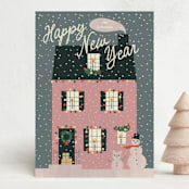 "Cozy House" - Holiday Cards in French Country by Ani Somi - Front