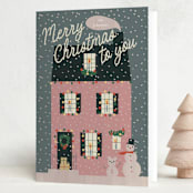 "Cozy House" - Holiday Cards in French Country by Ani Somi - Folded Card