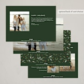 "Botanical Merry" - Holiday Cards in Pine by Paula Pecevich - Back of Card Options