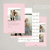 "Vintage Bow Tree" - Holiday Cards in Blush by Itsy Belle Studio - Back of Card Options