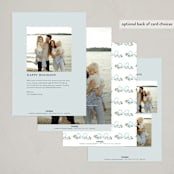 "Vintage Bow Tree" - Holiday Cards in Frosty by Itsy Belle Studio - Back of Card Options