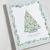 "Vintage Bow Tree" - Holiday Cards in Frosty by Itsy Belle Studio - Detail