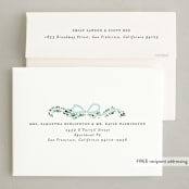 "Vintage Bow Tree" - Holiday Cards in Frosty by Itsy Belle Studio - FREE Recipient Addressing