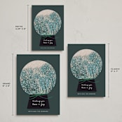 "Winter Forest Snow Globe" - Holiday Cards in Deep Sea by Ani Somi - Formats Available