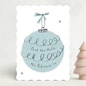 "Retro Ornament" - Holiday Cards in Frost by Gwen Bedat - Front