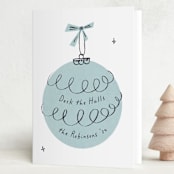 "Retro Ornament" - Holiday Cards in Frost by Gwen Bedat - Folded Card