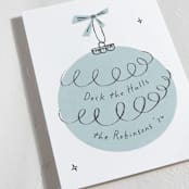 "Retro Ornament" - Holiday Cards in Frost by Gwen Bedat - Detail