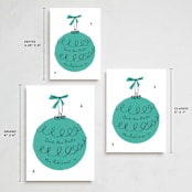 "Retro Ornament" - Holiday Cards in Pine by Gwen Bedat - Formats Available