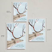 "Reindeer Cheer" - Holiday Cards in Frost Fog by Eve Schultz - Formats Available