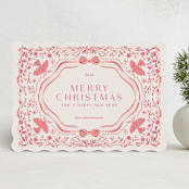 "Painterly Ceramic Border" - Holiday Cards in Gumdrop by Lucrecia Caporale - Front