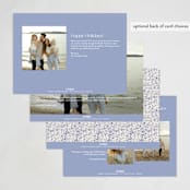 "Painterly Ceramic Border" - Holiday Cards in Winter Sky by Lucrecia Caporale - Back of Card Options