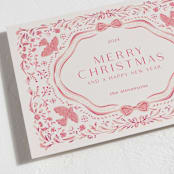 "Painterly Ceramic Border" - Holiday Cards in Gumdrop by Lucrecia Caporale - Detail