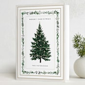 "Decorated Christmas" - Holiday Cards in Frost by Susan Moyal - Folded Card