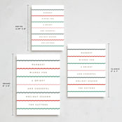 "Between the Lines" - Holiday Cards in Bright Berry by Kristie Kern - Formats Available