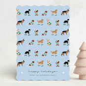 "Holiday Dogs" - Holiday Cards in Ice by tara berg - Front
