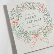 "Sketchy Wreath" - Holiday Cards in Fruitcake by Kelly Watkins - Detail