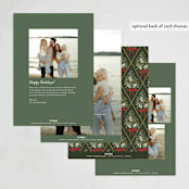 "Holiday Diamond Botanical Bouquet" - Holiday Cards in Forest by Jackie Crawford - Back of Card Options