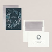 "Festive Greenery" - Holiday Cards in Freeze by Leah Bisch - Assembled