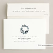 "Festive Greenery" - Holiday Cards in Freeze by Leah Bisch - FREE Recipient Addressing